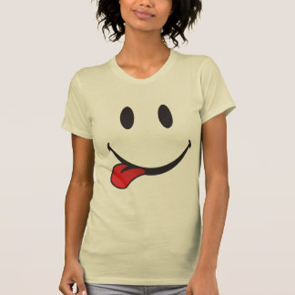 Camiseta Pegar hacia fuera emoji de la lengua