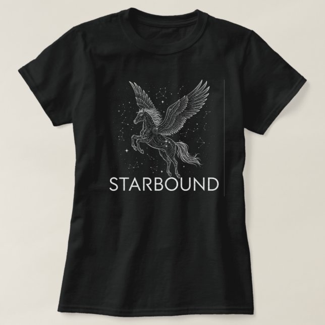 Camiseta Pegaso Celestial Etéreo - "Ligado a las Estrellas" (Diseño del anverso)