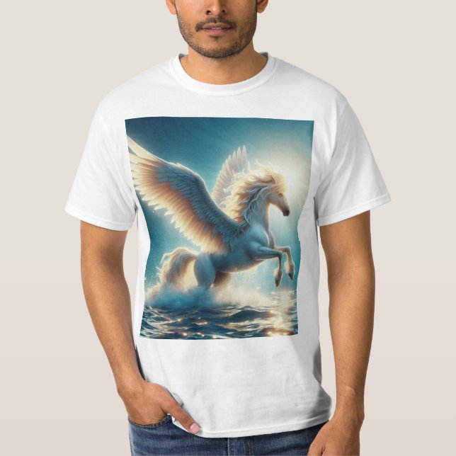 Camiseta Pegaso Místico: El Guardián del Mar (Anverso)