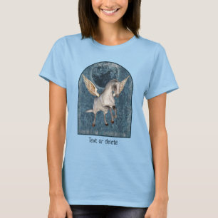 Camiseta Pegaso volador Fantasía de Luna Azul Arte de Cabal