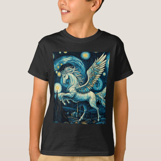 Camiseta Pegasus Bajo El Cielo De La Noche Starry Christm G (Anverso)