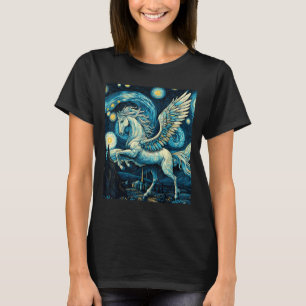 Camiseta Pegasus Bajo El Cielo De La Noche Starry Christm G