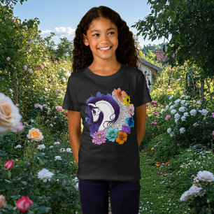 Camiseta Pegasus Floral Negro
