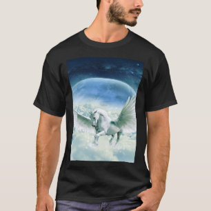Camiseta Pegasus Lobo Caballos Blancos León Carrera Unicorn