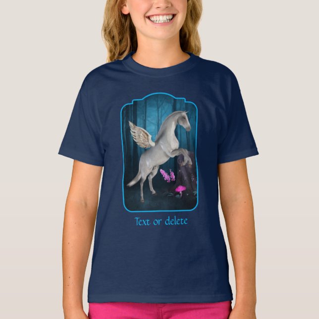 Camiseta Pegasus Magical Forest Fantasy Horse Art (Anverso)