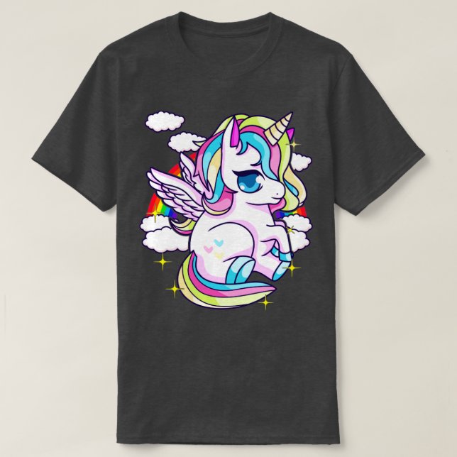 Camiseta Pegasus Unicorn Cute (Diseño del anverso)