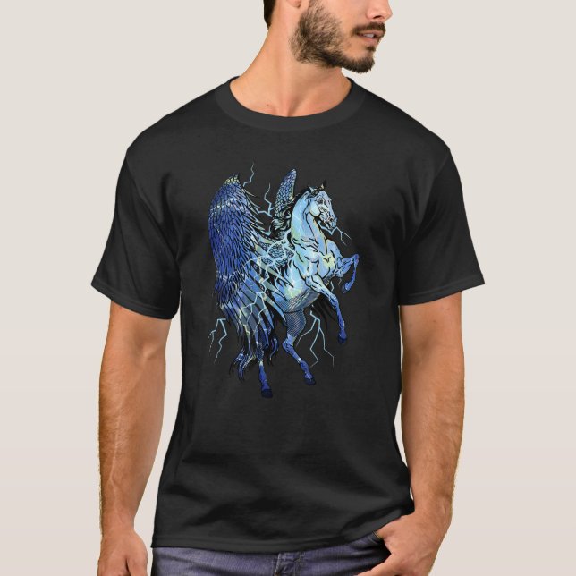 Camiseta Pegasus Unicornios Caballos Relámpagos Pegasos Chi (Anverso)