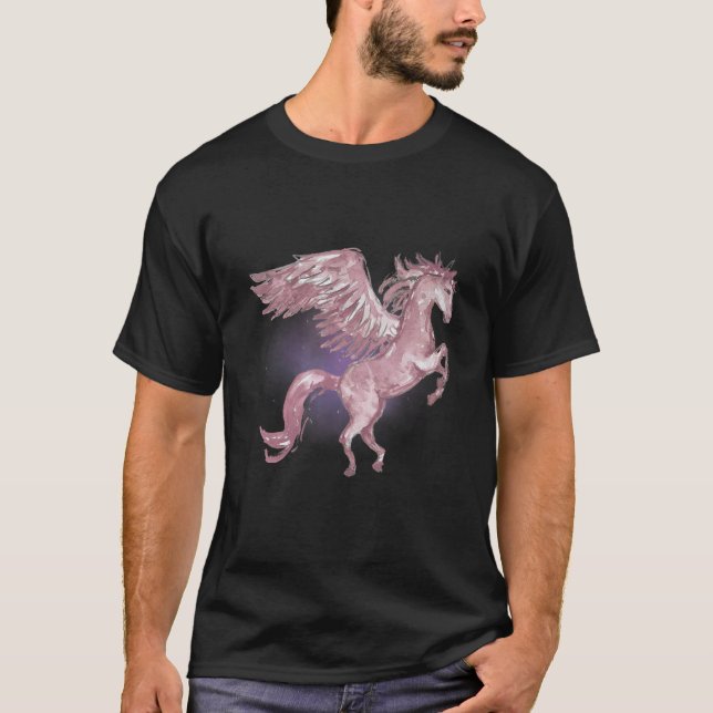 Camiseta Pegasus Watercolor Fantasy Mythical Mystic (Anverso)