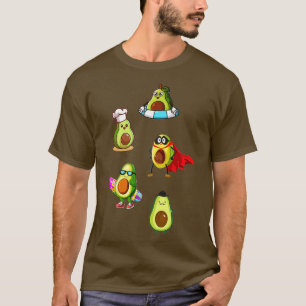 Camiseta pegatina aguacate divertido paquete rosa