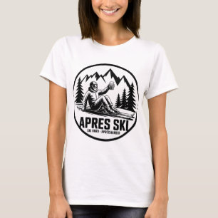 Camiseta Pegatina Après Ski Beer & Skiter Winter Mountain