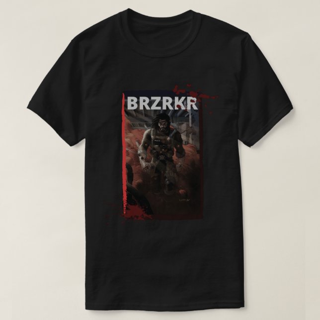 CAMISETA PEGATINA BRZRKR (Diseño del anverso)