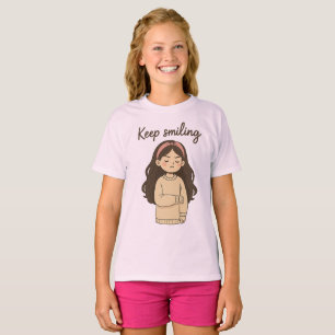 Camiseta Pegatina Chica gruñón-pelo largo y sobredimensiona