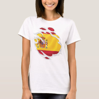 Camiseta Pegatina clásica redonda de bandera desgarrada de