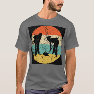 Camiseta Pegatina Curling Vintage Retro Curler