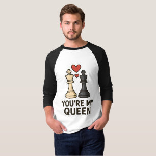 Camiseta Pegatina de Amo del Ajedrez - Reyes Blancos y Negr