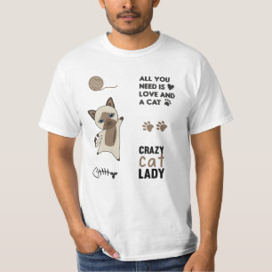 Camiseta Pegatina De Animales Cutos De Gatos Enamora A Los 
