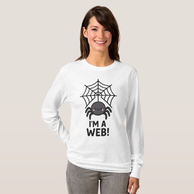 Camiseta Pegatina de araña 🕷️ ✨ | Personalizado Web Fun" (Anverso completo)