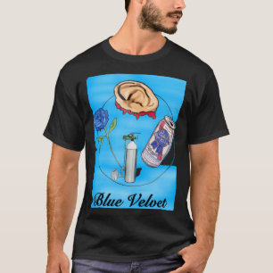 Camiseta Pegatina de arte de cine de terciopelo azul