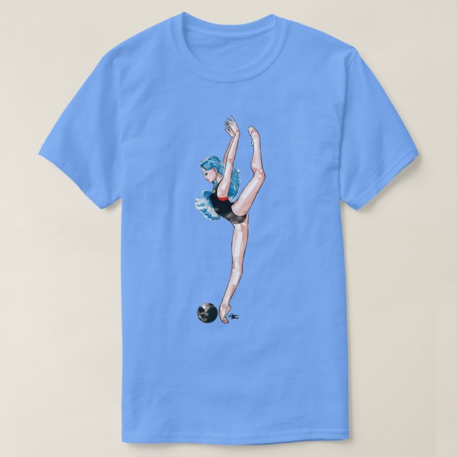 Camiseta pegatina de bailarín negro y azul (Diseño del anverso)