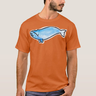 Camiseta pegatina de ballenas azules