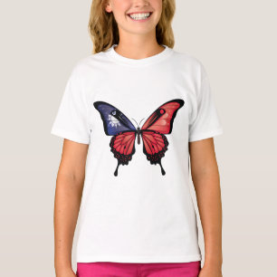 Camiseta Pegatina de bandera de la mariposa de cola torta d
