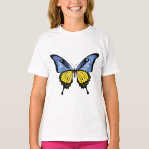 Camiseta Pegatina de bandera de la mariposa de cola torta d