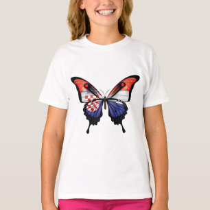 Camiseta Pegatina de Bandera de la Mariposa de la cola Tras
