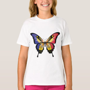 Camiseta Pegatina de bandera de mariposa de cola de golondr