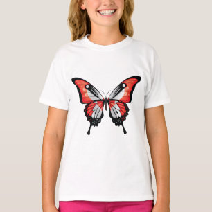 Camiseta Pegatina de Bandera de Mariposa Trasera de Canadá