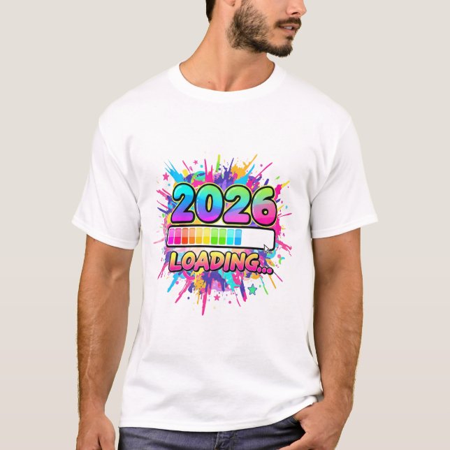 Camiseta Pegatina de barra de progreso de carga 2026 (Anverso)