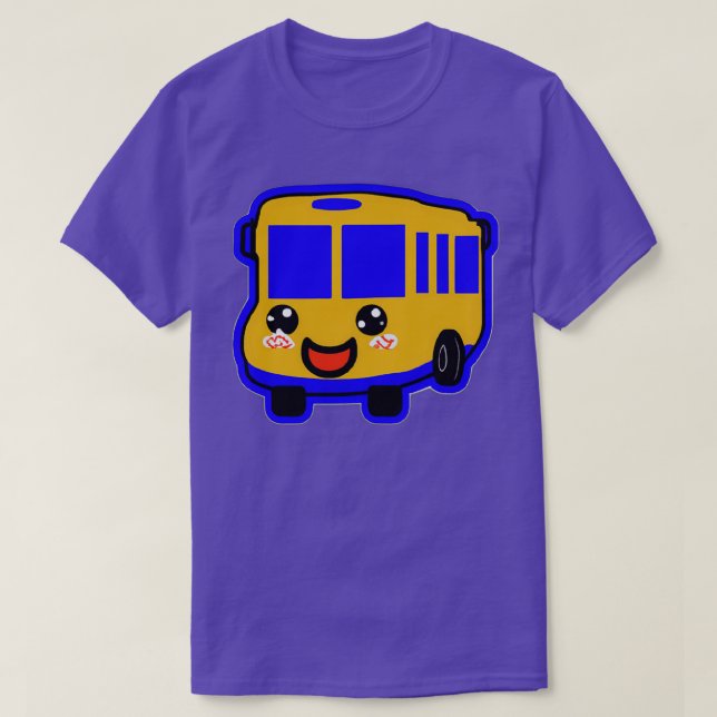 Camiseta Pegatina de bus escolar feliz (Diseño del anverso)
