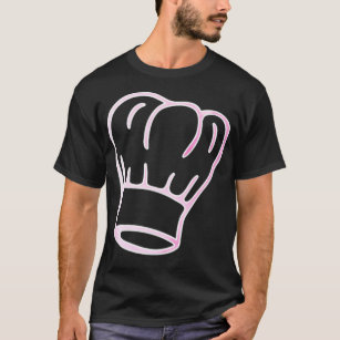 Camiseta Pegatina de cocina de Gorra de chef rosa