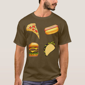 Camiseta Pegatina de comida rápida Pack Pizza Hamburguesa d