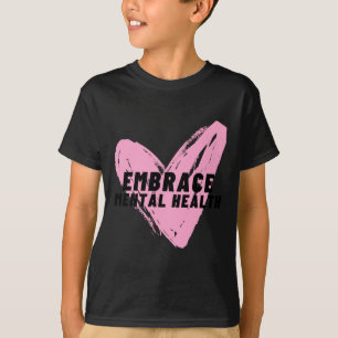 Camiseta Pegatina de corazón rosado de Ebrace Mental Health