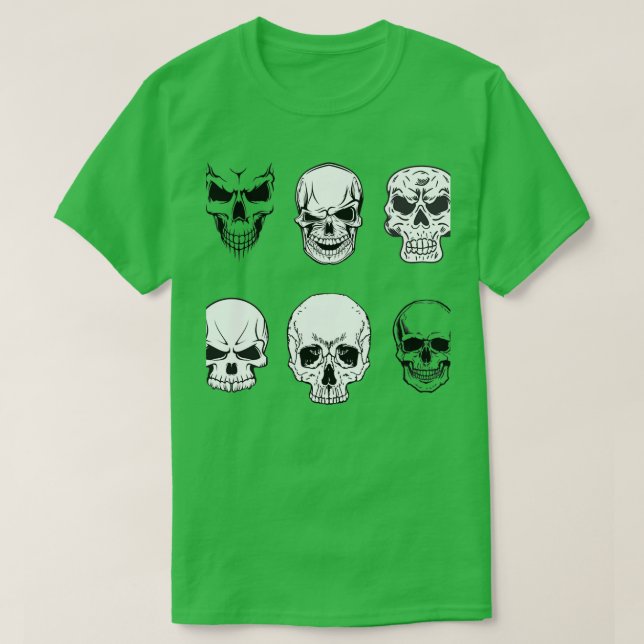 Camiseta pegatina de cráneo (Diseño del anverso)
