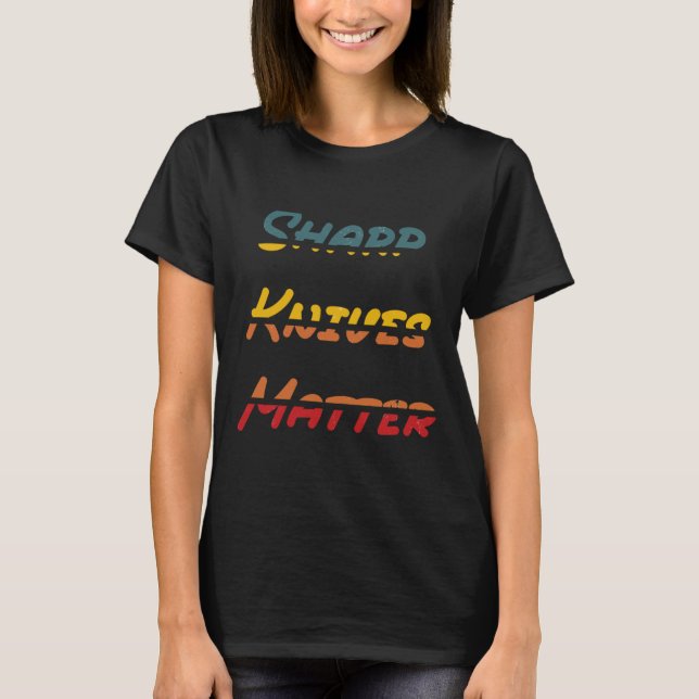 Camiseta Pegatina de Cuchillos de Sharp (Anverso)
