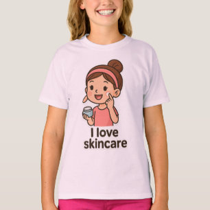 Camiseta Pegatina de Cuidados Cutáneos Chica - Personalizad