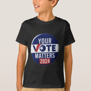 Camiseta Pegatina de diseño de botón de la campaña Vote S 2
