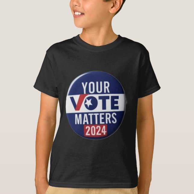 Camiseta Pegatina de diseño de botón de la campaña Vote S 2 (Anverso)