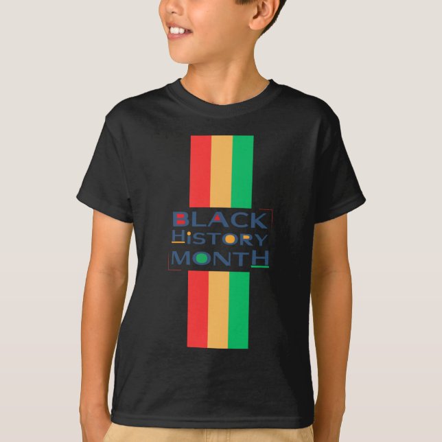 Camiseta Pegatina de diseño del mes de historia negra (Anverso)