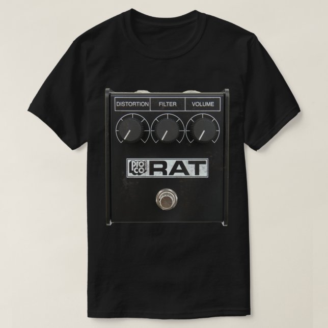 Camiseta Pegatina de Distorsión de Pedales de Guitarra ProC (Diseño del anverso)