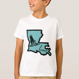 Camiseta Pegatina de estado de origen de Louisiana con pelí