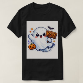 Camiseta Pegatina de fantasma de Halloween lindo y espeluzn