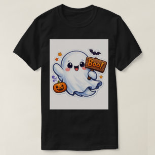 Camiseta Pegatina de fantasma de Halloween lindo y espeluzn
