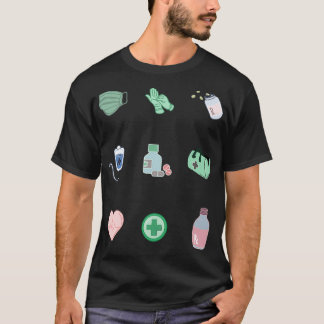 Camiseta Pegatina de Farmacología Paquete Comercial de Medi