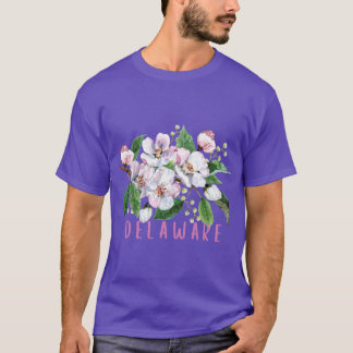 Camiseta Pegatina de flores de Delaware State Flower Peach 