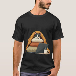 Camiseta Pegatina de gato en modo supervivencia introvertid