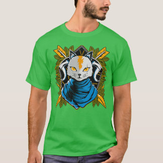 Camiseta pegatina de gatos de adorno salvaje