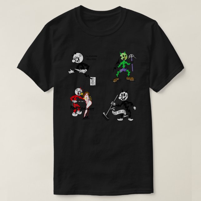 Camiseta Pegatina de hojas de pegatina Reddy kilowatt.png (Diseño del anverso)