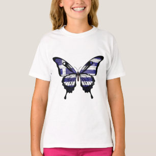 Camiseta Pegatina de la bandera de la mariposa de cola crud
